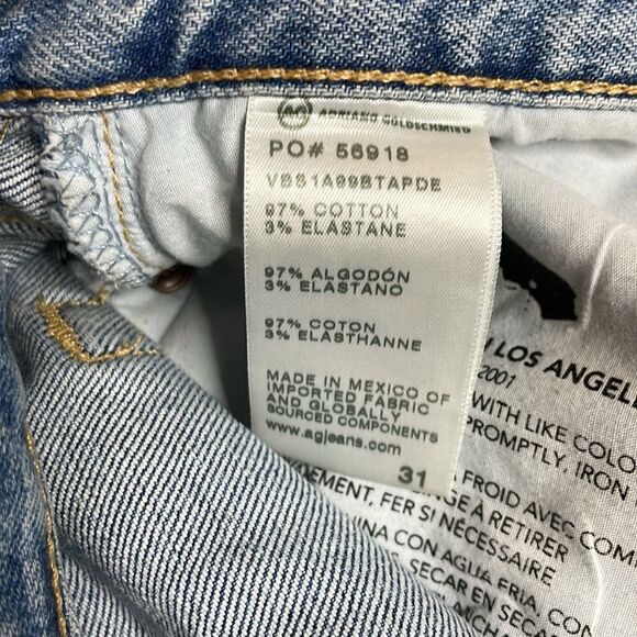 AG Adriano Goldschmeid Saige High-Rise Straight in Apparition Destructed 31 - Picture 4 of 10